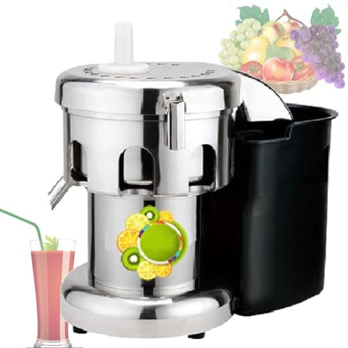 Quixnova Exprimidor eléctrico Extractor de Jugo de Frutas y Verduras Máquina exprimidora centrífuga de 550 W Colectores de Jugo y Pulpa Integrados Cerradura de Seguridad fácil de Limpiar,B