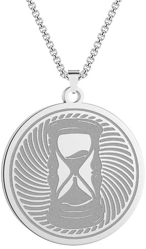 OAUWKEIY Pendant Necklace Hourglass necklace time turner magic hourglass pendant necklace gift for boyfriend woman jewelry