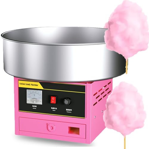 Dfdieratve Zuckerwattemaschine, Zuckerwattemaschine Kommerziell mit Zuckerschaufel und Großer Schublade für Kindergeburtstage, Hauspartys, Karnevalspartys, Heim-DIY-Zuckerwattemaschine,Metalirontype