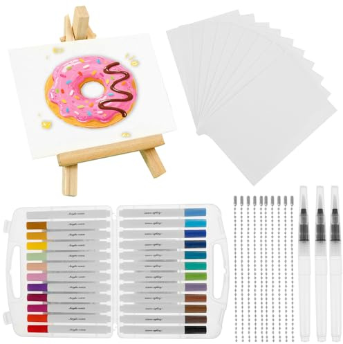 Magic Puffy Paint Magic 3D Schiuma Texture Set da pittura, 24 colori, penne 3D per bambini, in spugna, per realizzare collane di perle fai da te, biglietti di auguri, poster decorativi (quadrati)
