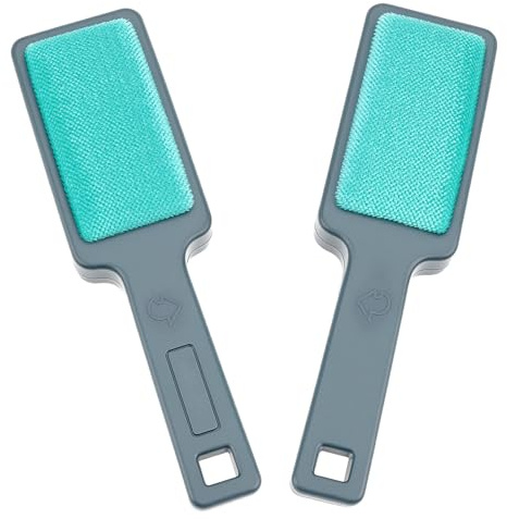 QWORK® 2-Pack Double-Sided Velvet Lint Brush - Reusable Lint Remover for Clothes & Furniture