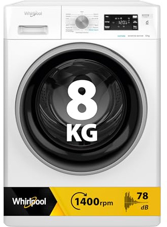 Whirlpool FFB 848 BSV IT - Lavatrice 8 kg | Libera Installazione, 1400 Giri/Min, Classe A-20%, 6° SENSO, Refresh Vapore, FreshCare+, 85 x 59,5 x 63 cm (AxLxP)