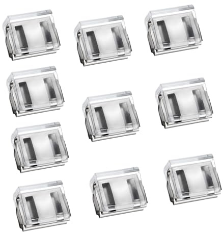 kicder 10PCS Invisible Pant Leg Clips,Plastic Trouser Hem Clips,trouser clips for long trousers,Discreet Leg Fasteners Designed for Cycling and Daily Wear, Adjustable Hem Grippers