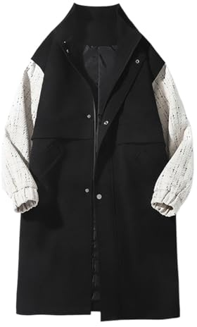 Giacca Uomo Elegante Invernale - Cappotto lungo anorak uomo design due pezzi capospalla caldo per autunno inverno