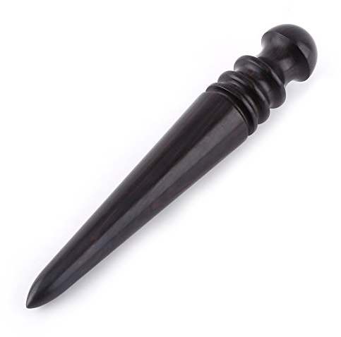 Svart Trä Läderkantborrare Polerad Slipverktygssats Blackwood Leathercraft Edge Burnisher Kit (Tjockt Runt Huvud)