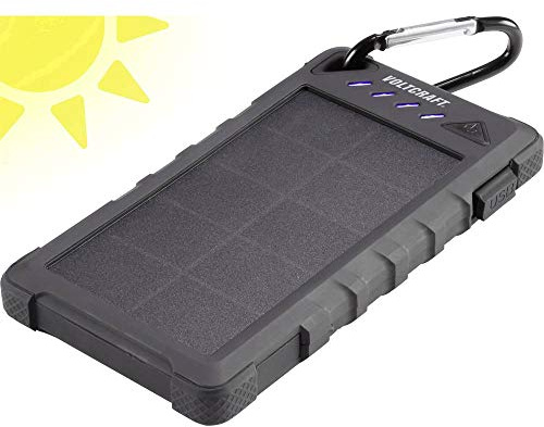 VOLTCRAFT SL-80 VC-8308670 Solcells-powerbank Laddström solcell 180 mA Batterikapacitet 8000 mAh