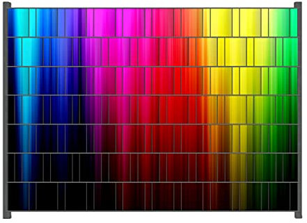 Wallario Zaun Sichtschutz Windschutz für EIN- und Doppelstabmattenzäune in der Größe Breite 2,00m x Höhe 1,40m, Motiv: Bunte Regenbogenstreifen auf Schwarz