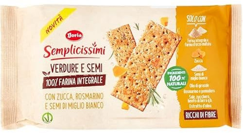 Semplicissimi Doria Crackers Zucca e Rosmarino e Semi di Miglio Bianco, 280g