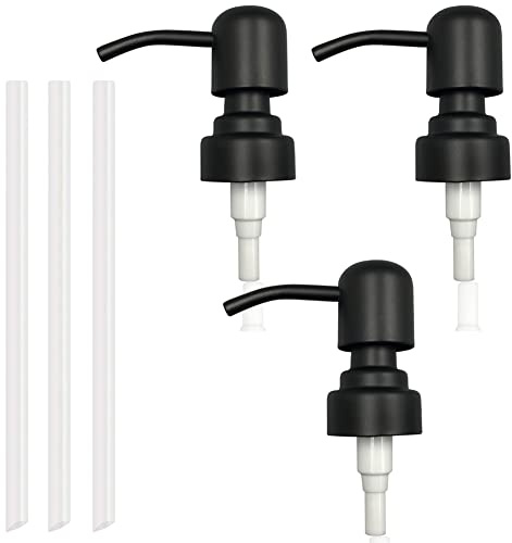 3 Pezzi Pompa di Ricambio per Bottiglia di Sapone, Testa Distributore con Tubo 12 cm, Vite per Apertura 2.7-2.8 cm