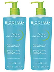 LOT 2 SÉBIUM MOUSSANT 2x500 ML Gel schiumogeno Sebium | Detergente schiumogeno | Pulisce, idrata e purifica | Rimuove le impurità e il sebo in eccesso | Pelle mista e grassa | Viso e corpo