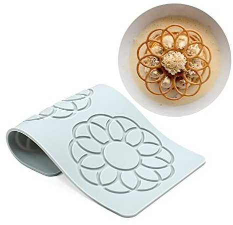 TUKE Silikonformar med ihåliga blad, hjärta, chokladformar, geometri, 3D, silikonform, choklad, godis, bladform, socker, hantverk, tårta, dekoration, cupcake-topp (S_Flower_19,9 x 10,7 x 0,3 cm)