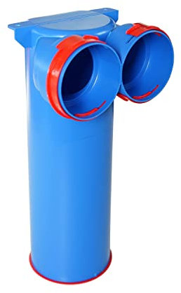 HG hava Scatola di collegamento per valvole AST 2 x 90 mm fi 125 L-300, distributore d'aria, Plenum Box per recupero, accessori di ventilazione, scatola di alimentazione e scarico con guarnizioni e