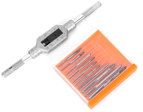 11 Stück Mini-Gewindeschneidsatz Gewindeschneidwerkzeuge Set Schraubenzubehör Hochgeschwindigkeitsstahl M1 M3.5 | HSS-Schraubwerkzeuge, präzise Gewindeformung, robustes Stahlmaterial, für Feinmechanik, passend zu kleinen Bohrungen