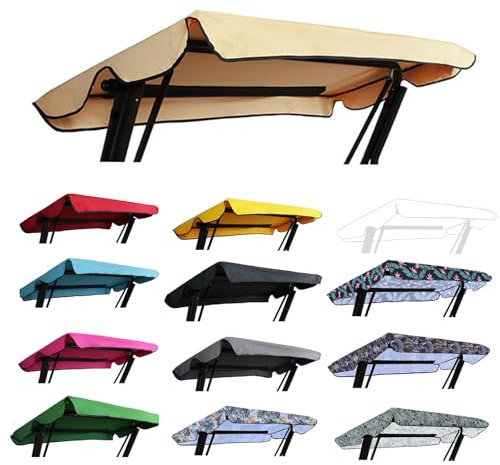 Universal Sonnendach für Hollywoodschaukel Dach-Plane für Garten-Schaukel Dachplane Ersatzdach (Beige)