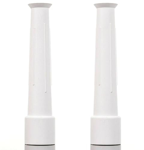 Boquilla de remolino blanca antisalpicaduras, parte superior de goma flexible para grifos de cocina o baño de 1,27 cm (paquete de 2)