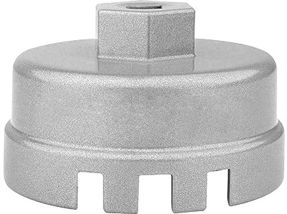 Adunsiaoto Auto Ölfilterschlüssel mit Nuten, Cap Typ Ölfilterwerkzeug Ölfilterschlüssel, Aluminiumlegierung Schlüssel Ölfilter Werkzeug, Ölfilterschlüssel(Weiß)