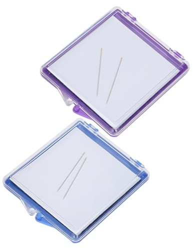 2 Stück Magnetisches Nähnadelkissen Nadel Aufbewahrungskoffer DIY Hilfswerkzeuge Multifunktionale Nadelhalterung magnetisch zieht Nadeln an für Näharbeiten 2,8 x 3