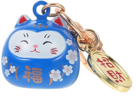 ANDRESLAD Glückskatze Schlüsselanhänger Handgefertigt Langlebiger Dekorativer Maneki Neko Anhänger Für Rucksack Tasche Geschenk Für Katzenfreunde Glücksbringendes Accessoire