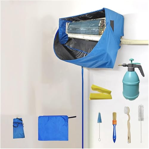 Cubierta de Limpieza de Aire Acondicionado Split 1-3P Cubierta de Limpieza de Aire Acondicionado con Kit de Limpieza de Pistola de Agua de Alta presión Kit de Limpiador de Aire Acondicionado