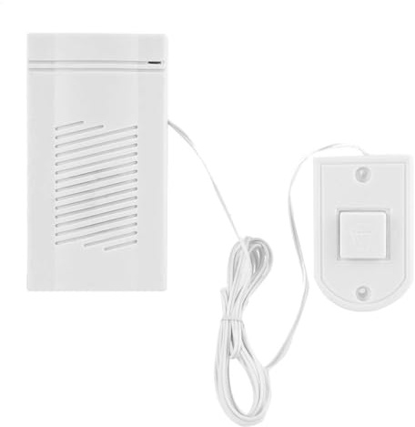 Laroal Kabelgebundene Türklingel, kleine Türklingel mit Diebstahlschutz, stromsparend, mit zwei Batterien betrieben, kleines Design, ideal für Sicherheit und Komfort zu Hause