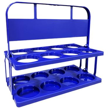 Bärbar ölhylla – 40 x 22 x 35 cm, bärbar dryckesflasklåda, ölhållare för kylskåp, återanvändbar 8-pack ölhållare, vikbar servering och förvaringslåda med handtag, ölägg, BLÅ, se beskrivning, Se