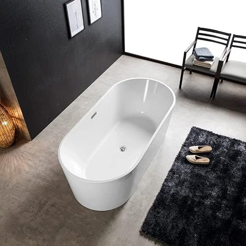 Tamara - Baignoire Îlot Ovale en Acrylique 150cm - Design Élégant