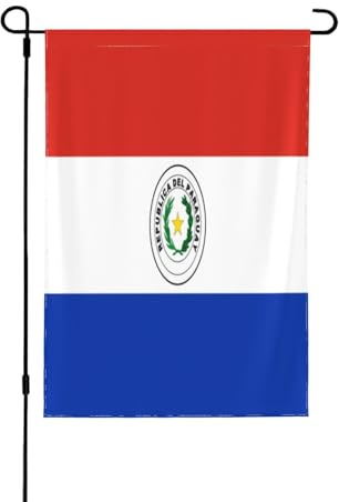 Bandera decorativa de doble cara de la bandera de Paraguay, pancarta de jardín, perfecta para decoración de interiores y exteriores, disponible en dos tamaños