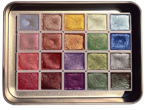 Ensemble de peinture aquarelle pour - Kit de peinture lavable, boîte de fournitures d'art | Pigments non toxiques avec plateau à palette à clôture, ensemble de pinceaux coloré créé pour inspir
