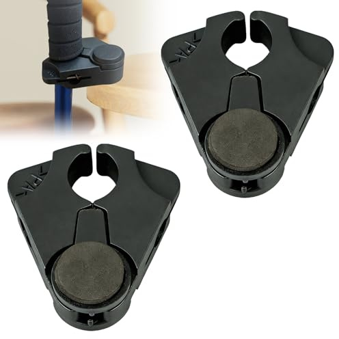 LYSPBAO 2 Stück Krückenhalter, Schwarz Stockhalter Gehstockhalter Stockhalter für Gehstöcke, Einfaches Verstauen von Wanderstöcken, Geeignet für Krücken mit Einem Durchmesser von 1,6 cm Bis 2,5 cm