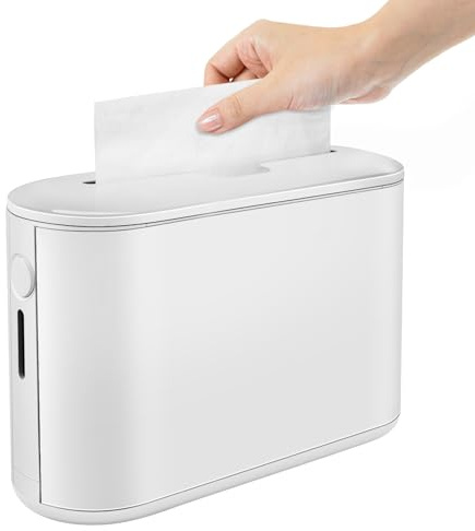 Countertop Paper Towel Dispenser with Visible Window, Opening 23cm Non-Slip Bottom Multifold Napkin Dispenser Portable Paper Towel Holder Dispensers for Kitchen Bathroom Toilet (White)