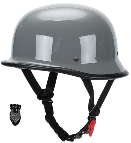 Casco Da Motociclista Tedesco Vintage, Berretto Da Motociclista In Stile Retrò, Certificato Ece, Abbigliamento Da Pilota Maschile E Femminile Per Corse Motociclistiche E,3XL:65-66CM