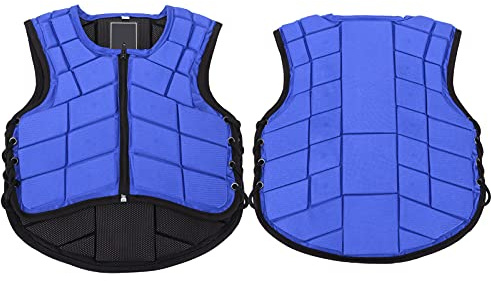 Qudinip Chaleco Ecuestre para Niños, Cómodo Protector Corporal Acolchado de Espuma para Seguridad en Equitación, , 298-326g
