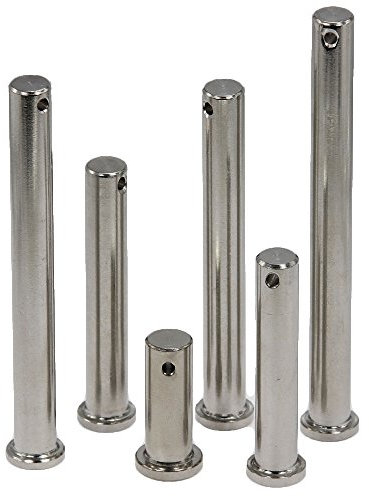 Steckbolzen 14x41 mm - (2 Stück) - Sicherungsbolzen / Splintbolzen / Bolzen - aus Edelstahl A4 - AISI 316