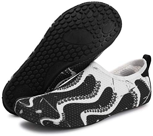 Barerun Dam herr barefoot Quick Dry Aqua Socks för Swim Beach Pool Surf Yoga Black 8,5–9,5 m USA Women 7–7,5 m USA Män