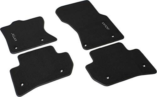 J-F-PACE-2016-NE Kundenspezifische Auto-Matten aus Samt, bestickt, schwarz