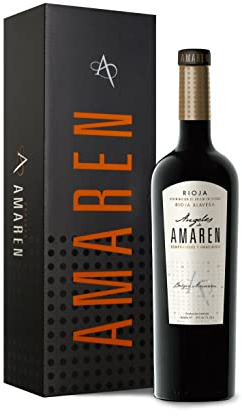 Ángeles de Amaren - Vino Tinto con D.O. Rioja - Variedad de Uva Tempranillo y Graciano - Notas Frutales - Barricas de Roble Francés y Americano - Incluye Estuche Cartón Premium - Botella de 75 cl
