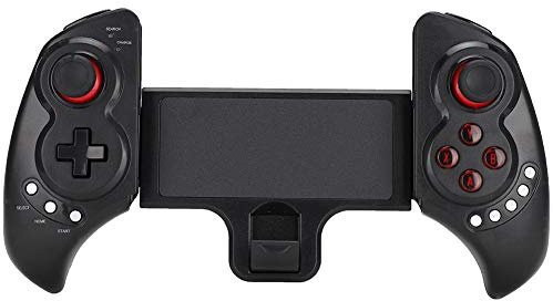 fasient Wireless Mobile Game Controller, Einziehbares Bluetooth Controller Gamepad, Pg-9023S Ergonomischer Game Handle Controller mit 5 Multimedia Tasten für Tablet Computer Mobiltelefone