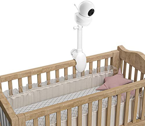 SkingHong Babyphone Halterung für Babysense HD S2 / V43-360° Verstellbar, Stabil und Langlebig, Speziell für Babybetten, Keine Bohrinstallation