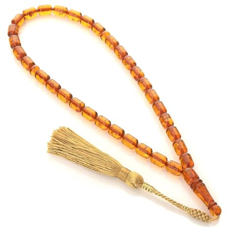 Mariiel Baltic Amber Transparente Bernstein-Rosenkranz-Tesbih-islamische Gebetskette-muslimisches Geschenk