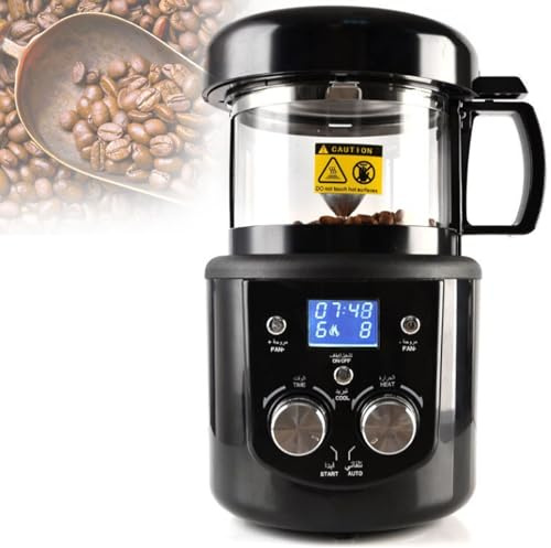 ZXSYYDS Torréfacteur à café à Usage Domestique, torréfacteur 1400W, torréfacteur Automatique de Grains de café à Usage Domestique, torréfacteur électrique pour la Cuisson des Grains de café
