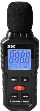 Risegun Dezibel Messgerät, Digitaler Schallpegelmesser 30 dB bis 130 dB mit LCD-Display, Schallpegelmessgerät für Heimwerkstätten, Fabrik, Büro