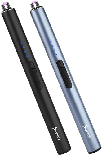 SUPRUS Elektrisches Feuerzeug Arc Winddicht Flammenloses USB Wiederaufladbares Feuerzeug mit Sicherheitsschloss
