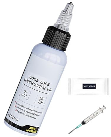 Lubrifiant pour serrures à clés, huile antivol pour charnières de noyau de serrure de porte, lubrification longue durée pour portes de garage, réduction du bruit