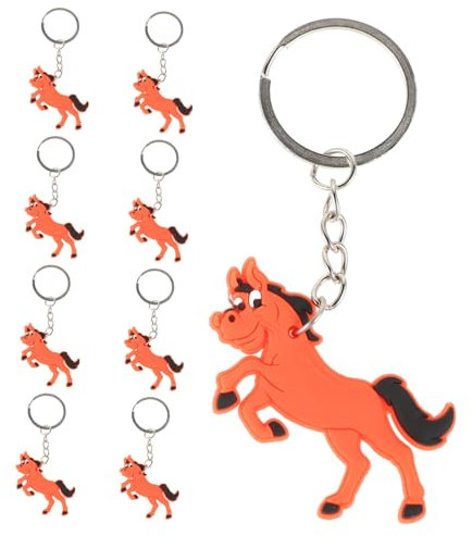 HOOTNEE 12stücke Metall Pferd Schlüsselanhänger Junge Mädchen Party Keychain Tasche Rucksack Anhänger Decor