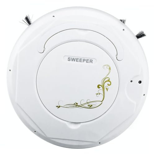 MERRYHAPY Robot Aspirador y Fregona Inteligente para Limpieza De Hogar Máquina Automática De Barrido y Fregado para Suelos Duro y Alfombras Diseño Silencioso y Alta Potencia De Succión