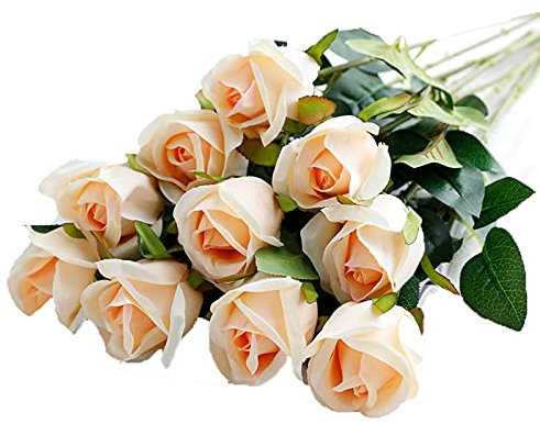 Künstliche Blumenpflanzen, Blumenarrangement zum Selbermachen, künstliche Blumen und Vasen, künstliche Blumen, 10 Stück, künstliche Rosen, Wohnzimmereinrichtung, Blumenarrangement zum Valentinstag,