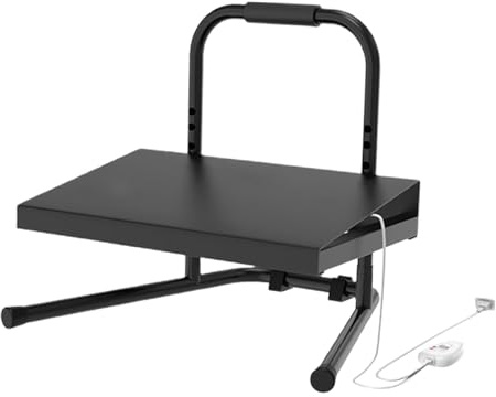 Ergonomische Fußstütze unter dem Schreibtisch mit 6 verstellbaren Höhen und rutschfester gepolsterter Oberfläche, stabiler Fußständer für Gaming-Stuhl, erhöhter, beheizter Fußhocker für Komfort