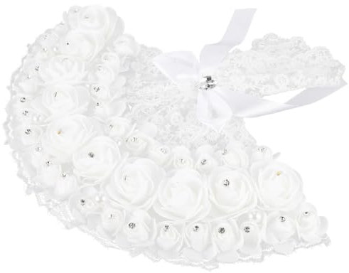 Garneck Brautfächer Aus Spitze Mit Strass Für Hochzeit Damen Handfächer Dekorativer Fächer Für Bühnenshow Und Fotosession