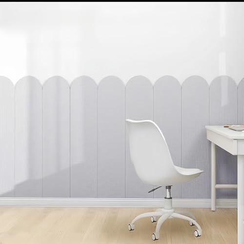 Gray Faux Leather Upholstered Wall Panels for Bedroom Dojo Playroom Recording Studio Office Peel and Stick Wall Decor Pads Solid Color Headboard Pads 15x90
