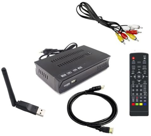 Swiixxer ISDB-T 1080P HD Set-Top-Box Terrestrischer Digitaler Video-Rundfunk-TV-Receiver mit Kabel für Brasilien/Chile B EU-Stecker